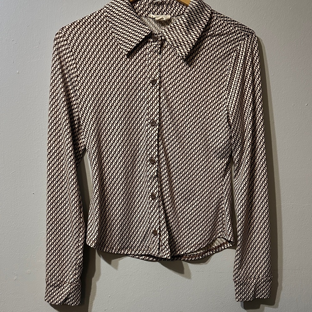 Stylish Brown and Beige Women's Top
